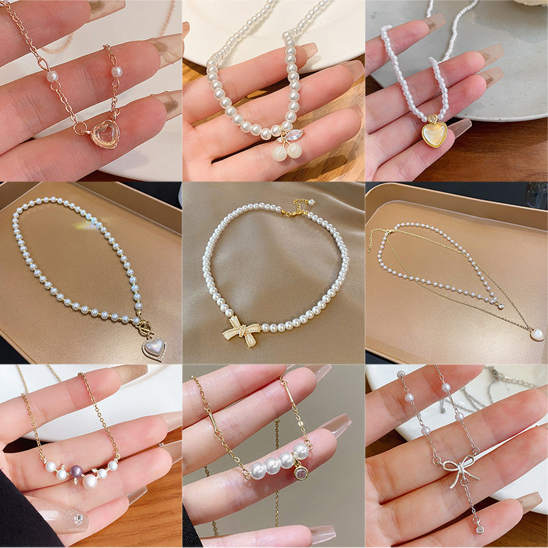Wholesale Pearl Necklace Women Beaded Sweater Chain Copper Necklace ACC-NE-Sengw001