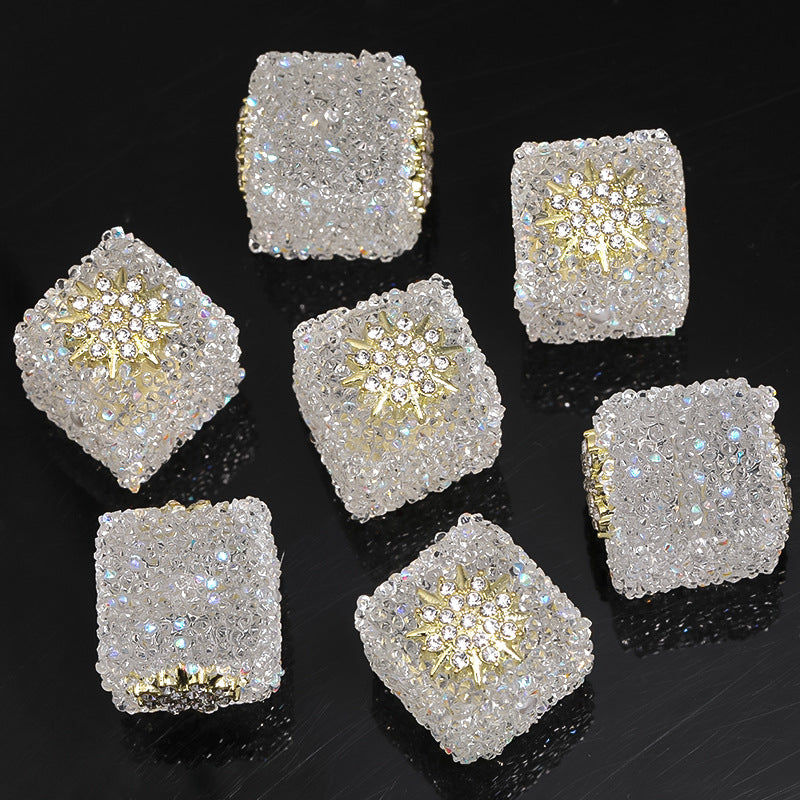Wholesale of 5pcs Water Diamond Sugar Beads Butterfly Five Pointed Star Square Diamond Ball Beads ACC-BDS-BLG009