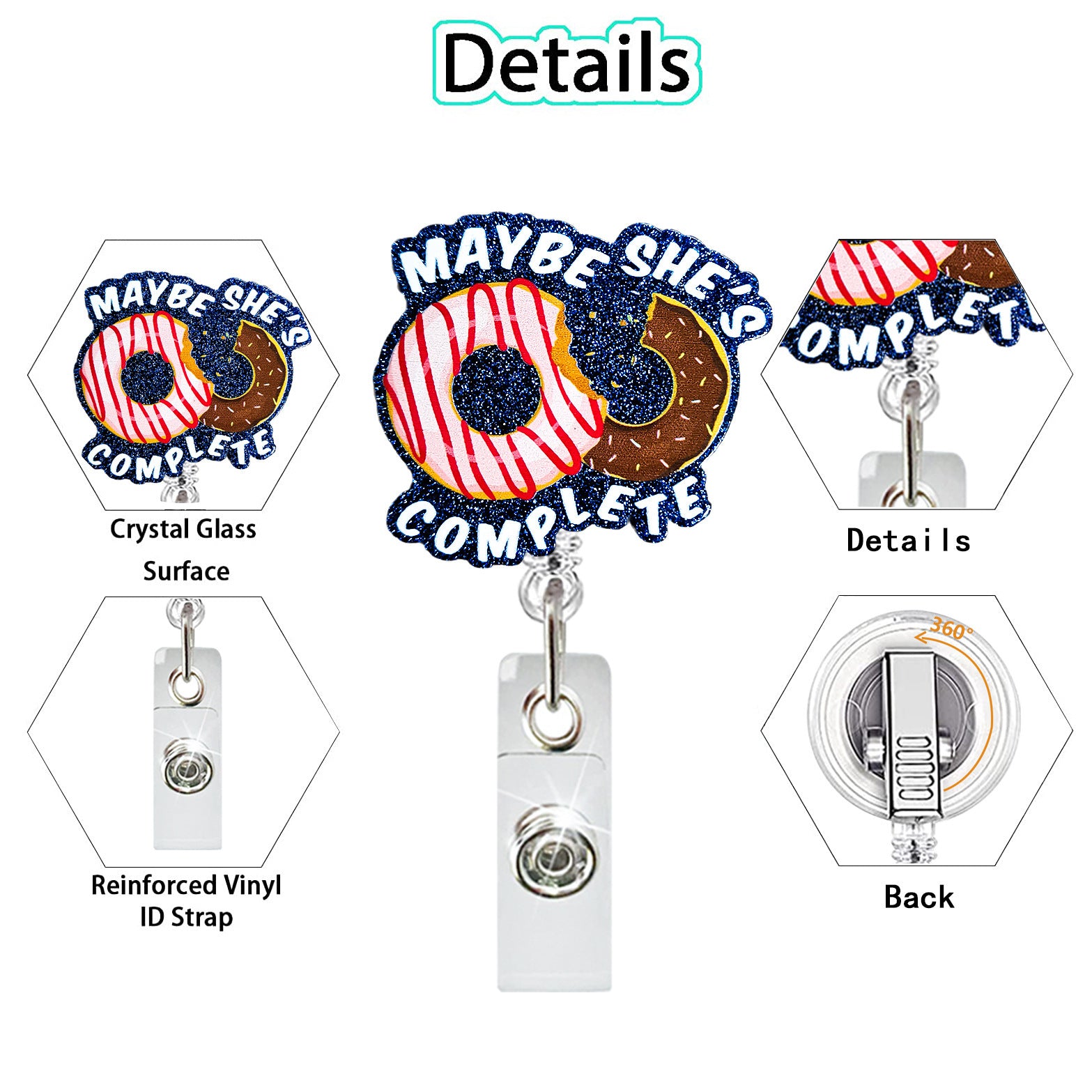 Wholesale Glitter Skeleton Finger Acrylic Badge Scroll Retractable Keychain Badge Reels ACC-KC-ChiHai013