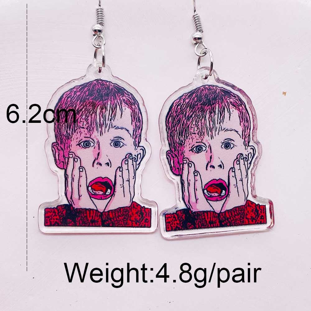 Wholesale Halloween  Acrylic Ear Skull  Earrings