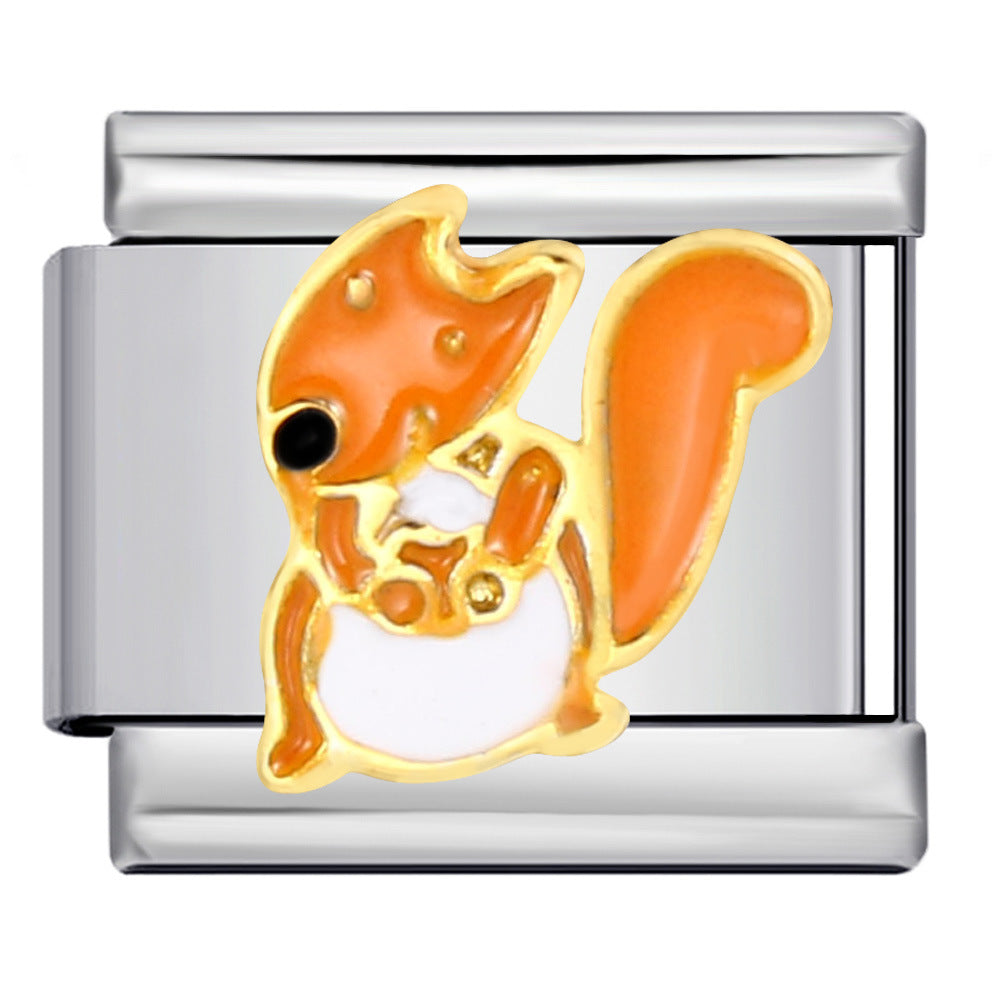 Wholesale Italian Charm Bracelet Animal Pattern DIY Free ing Combination Stainless Steel Composable Bracelet