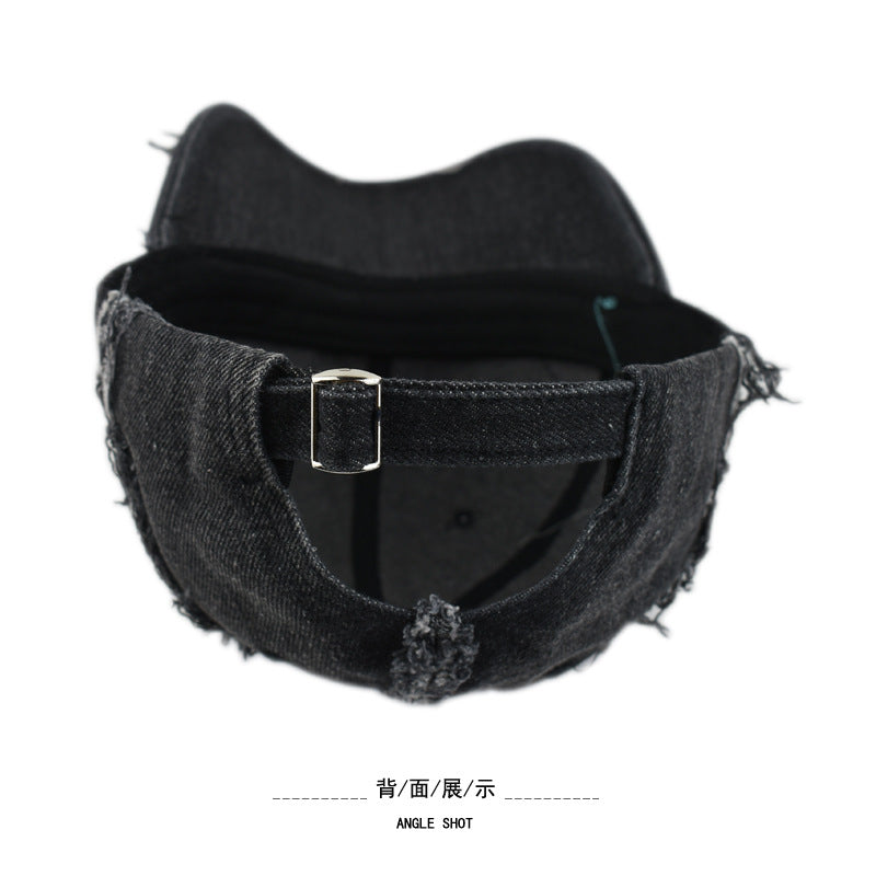 Wholesale Denim Ruffed Soft Top Baseball Cap