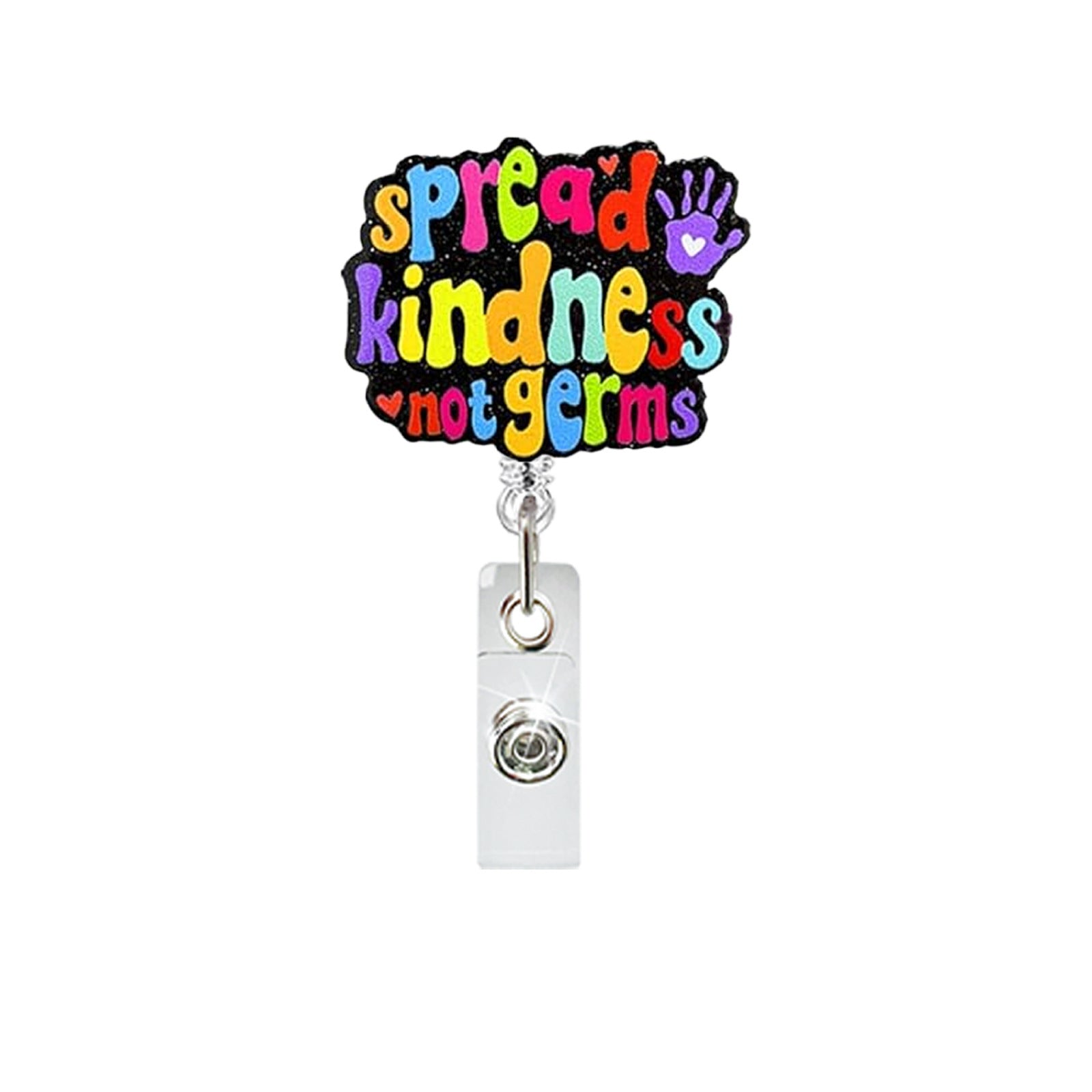 Wholesale Fun Cartoon Acrylic Badge Reel Retractable ID Card Holder Keychain Accessory