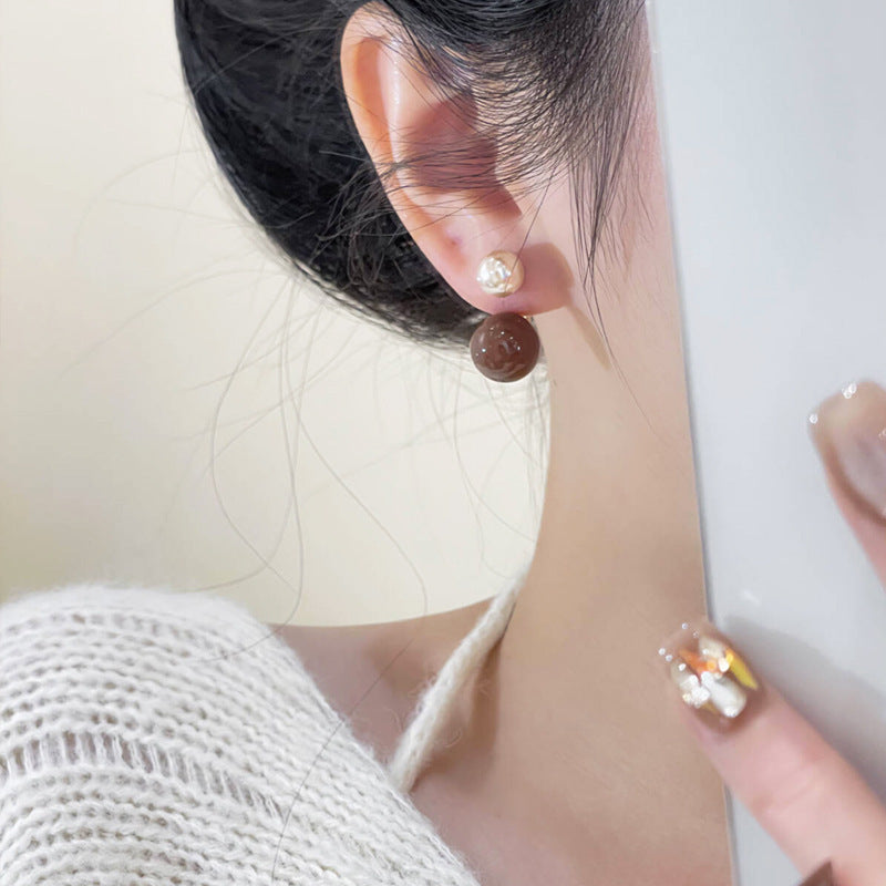 Wholesale Brown Pearl Earrings