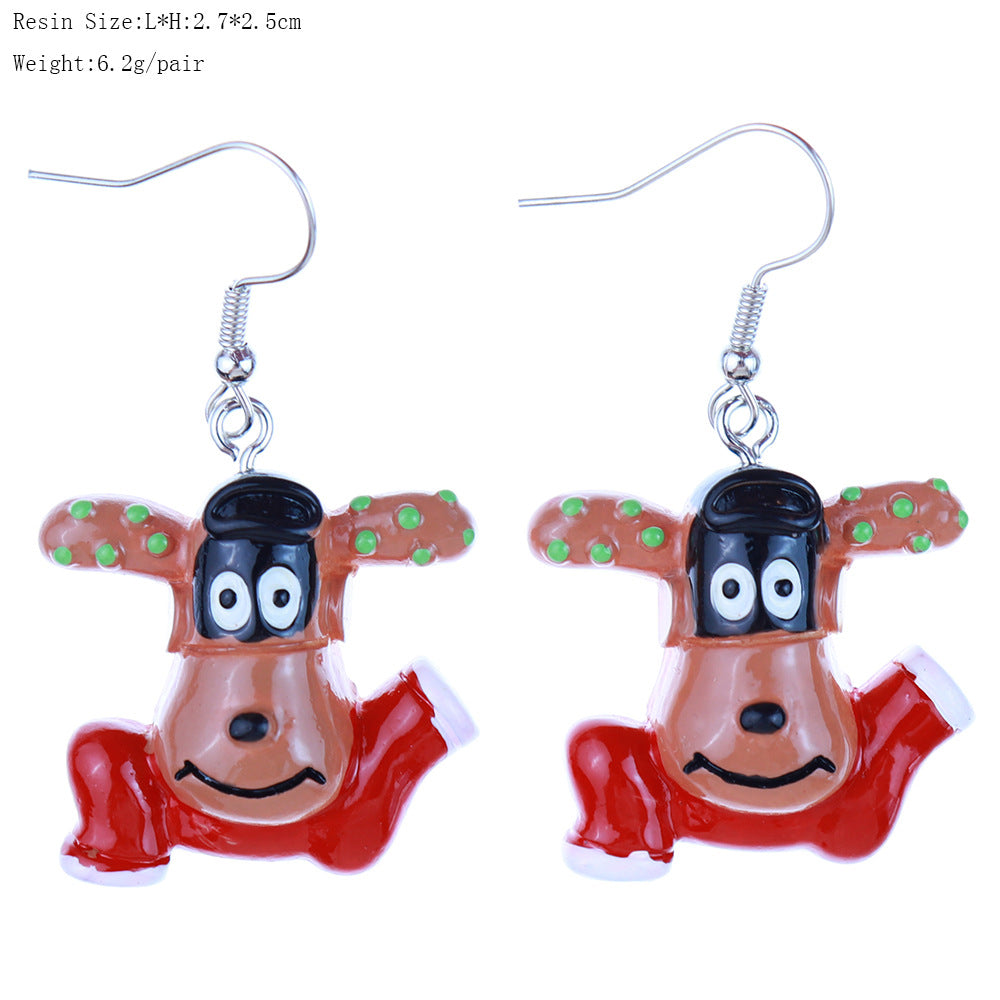 Wholesale fun cute funny cartoon circus clown earrings