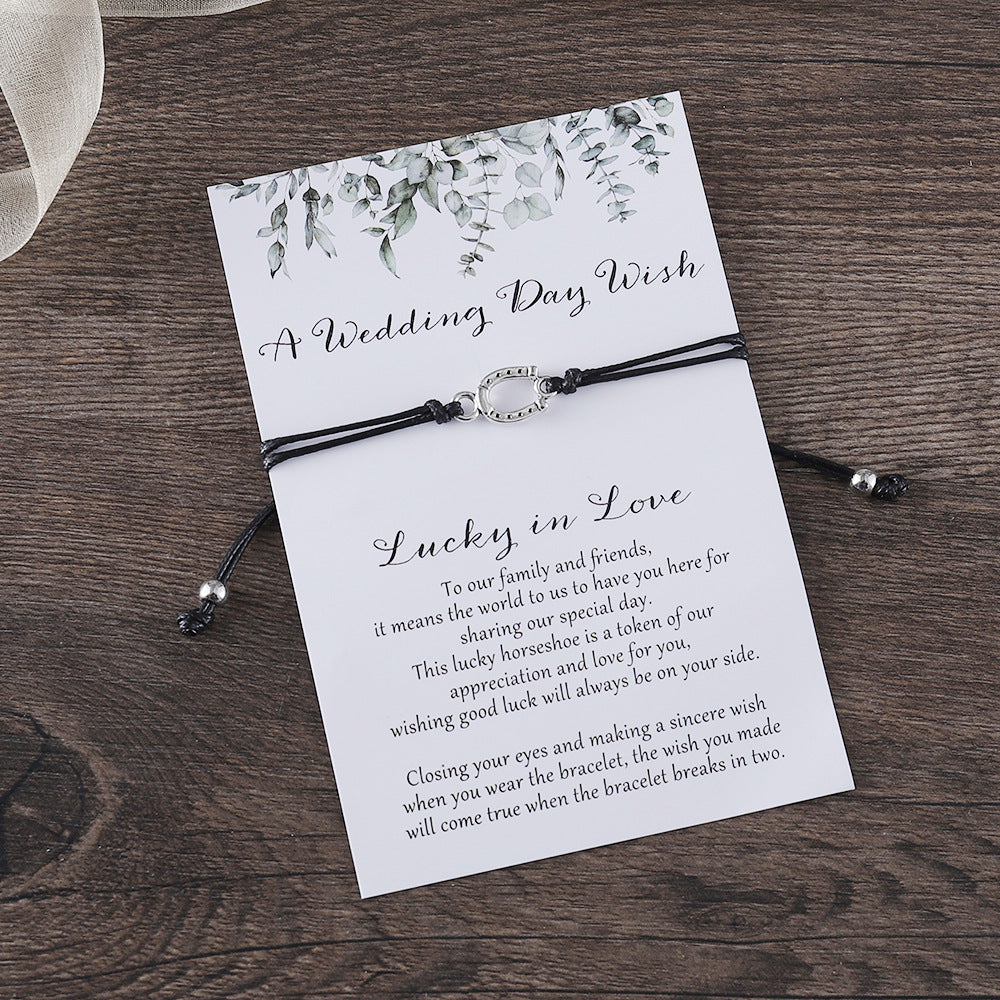 Wholesale Lucky Horseshoe Hand-woven Bracelet