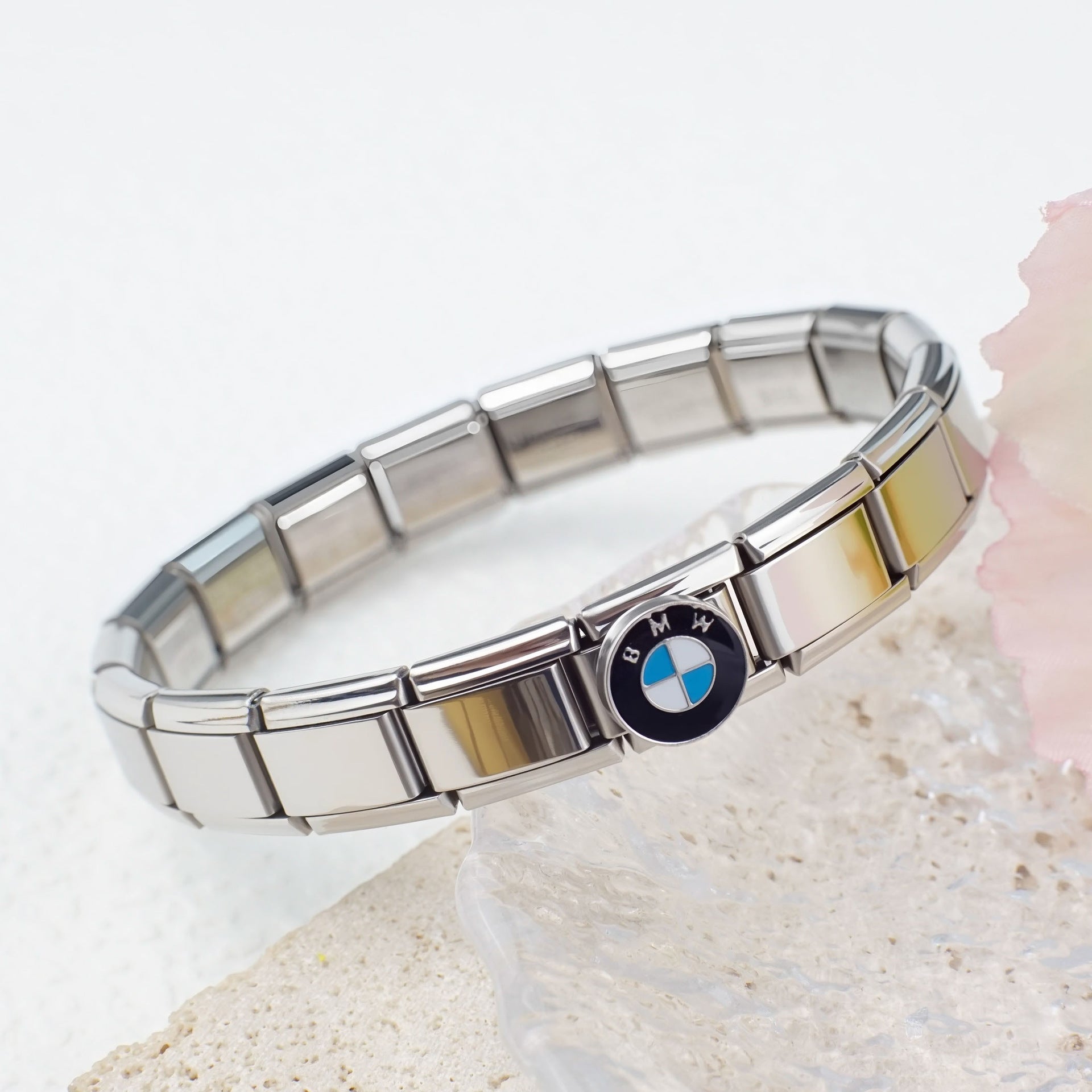 Wholesale 5pcs/pack Transportation Italian Charms Single Section Creative Stainless Steel Composable Bracelet