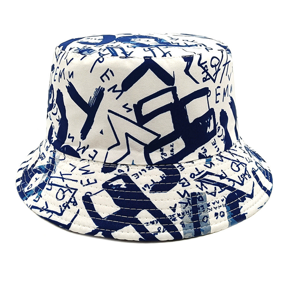 Wholesale  Hat Letter Graffiti Fisherman Hat Bucket Hat
