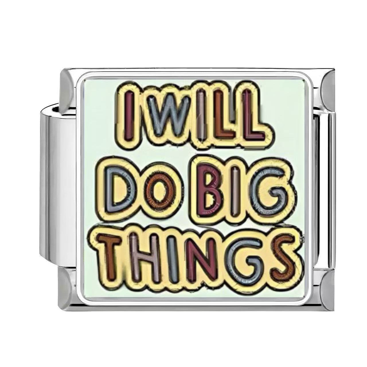 Wholesale Italian Charm Bracelet 9mm DIY English Pattern  Creative Stainless Steel Composable Bracelet