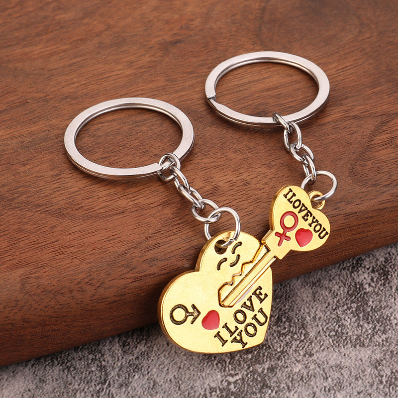 Wholesale Creative Secret Love You Heart Metal Keychains ACC-KC-YuJia017
