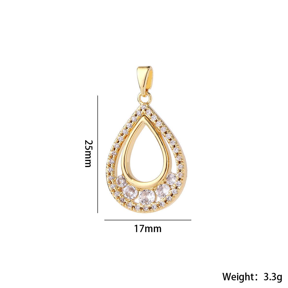 Wholesale Chic Flower Brass Pendant Gold Plated Zircon Necklace Accessory Elegant Women S Collarbone Chain Jewelry Gift