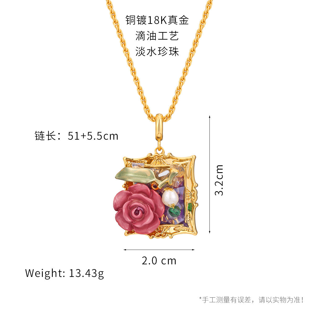 Wholesale Oil Painting Style Pendant Necklace