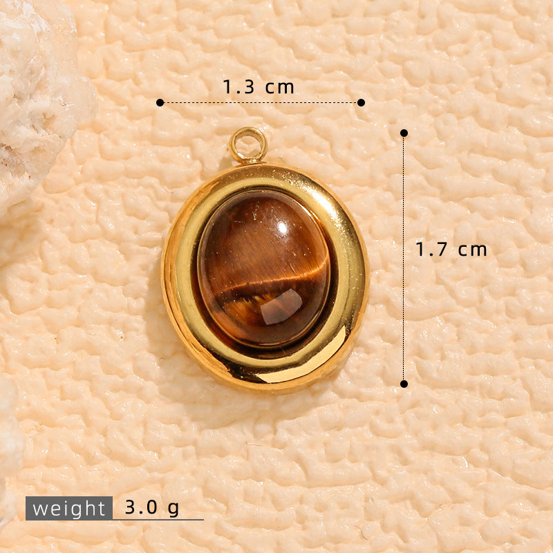 Wholesale Irregular 3D tiger' s eye pendant