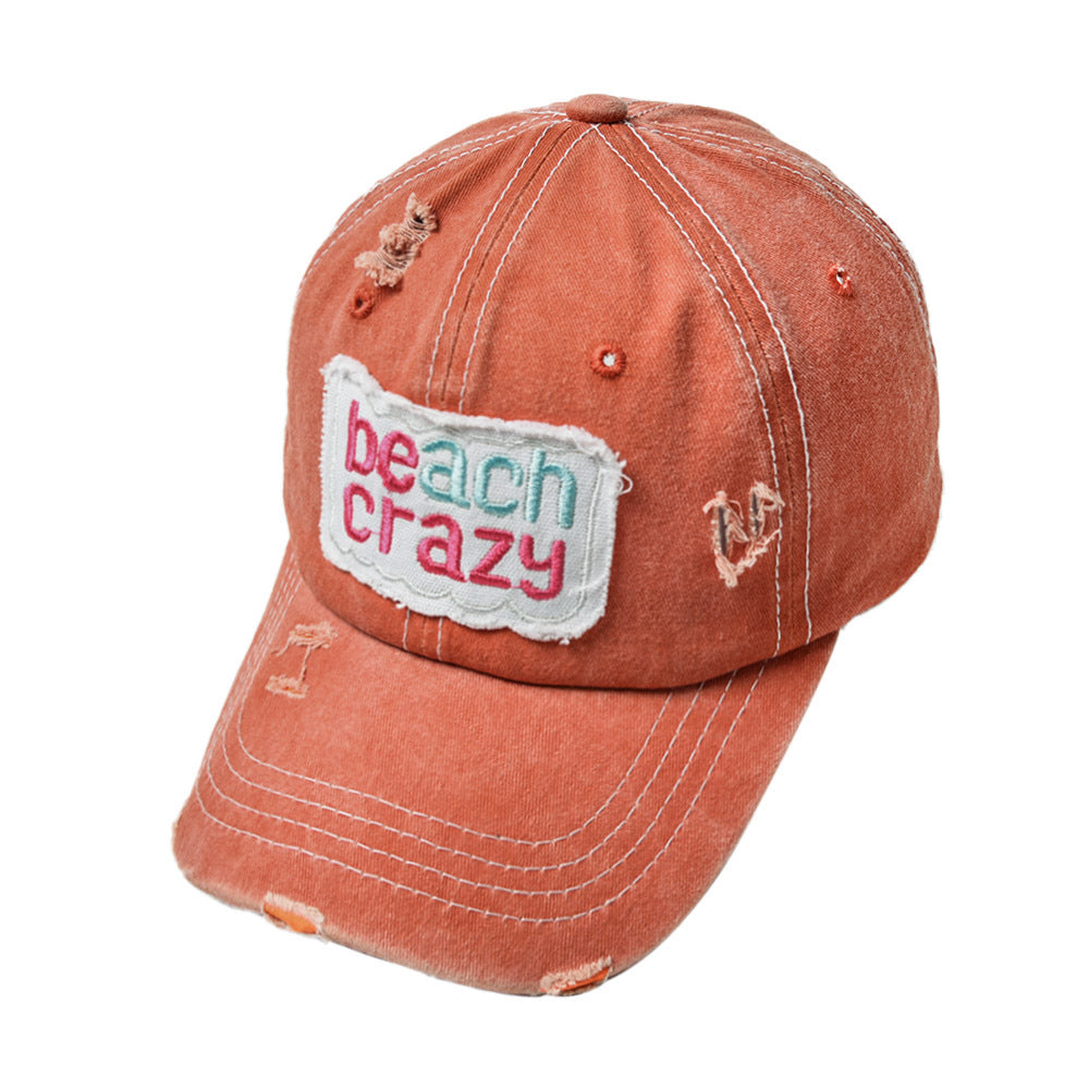 Wholesale Beach Crazy Letters Hat Old Baseball Cap ACC-HT-WenRan009