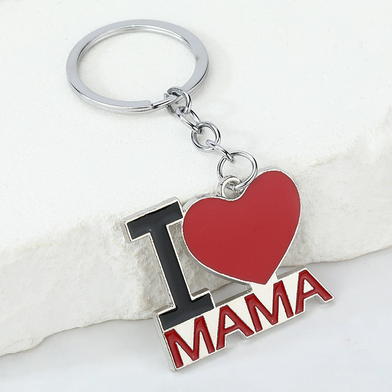 Wholesale Metal Paint Package Pendant Zinc Alloy Letter Keychains ACC-KC-YingYue004