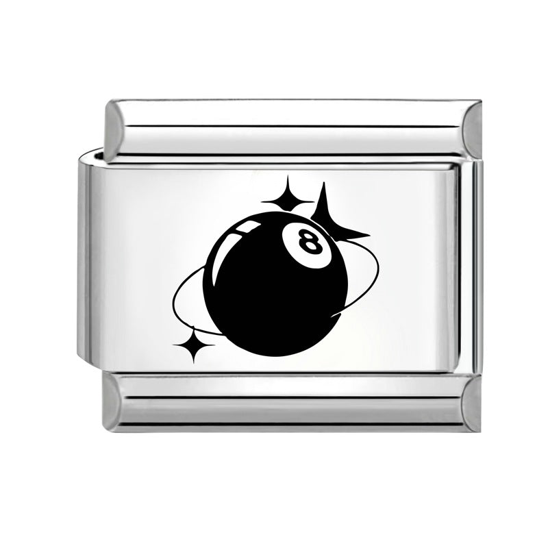 Wholesale Italian Charm Bracelet 9mm DIY Splicing Creative Pattern Stainless Steel Composable Bracelet