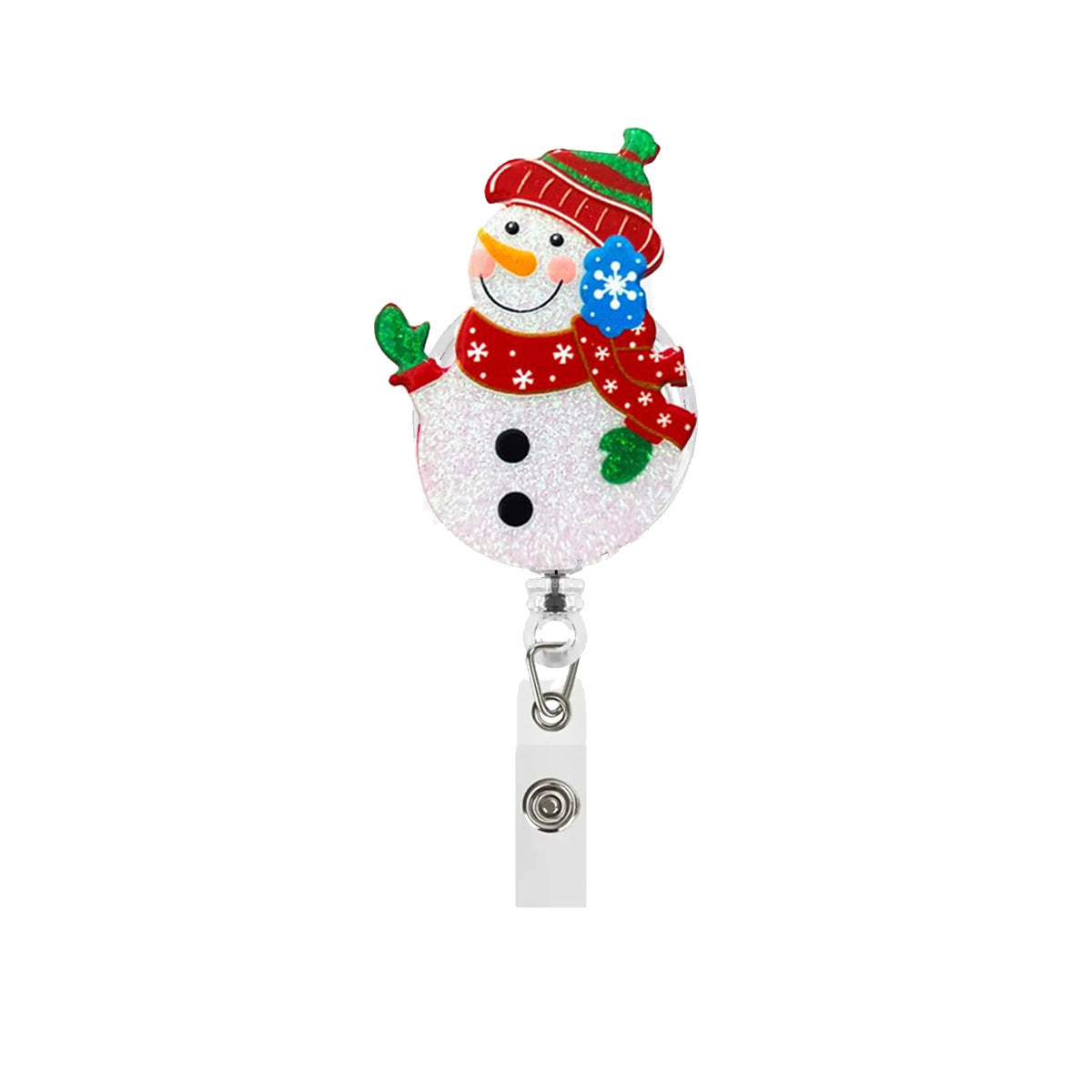 Wholesale Easy-open retractable acrylic Christmas   Badge Reels