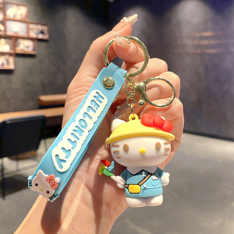 Wholesale Cute Cartoon  Cat Pendant Keychain,  Stylish Bag Charm,  Boutique Resale Gift