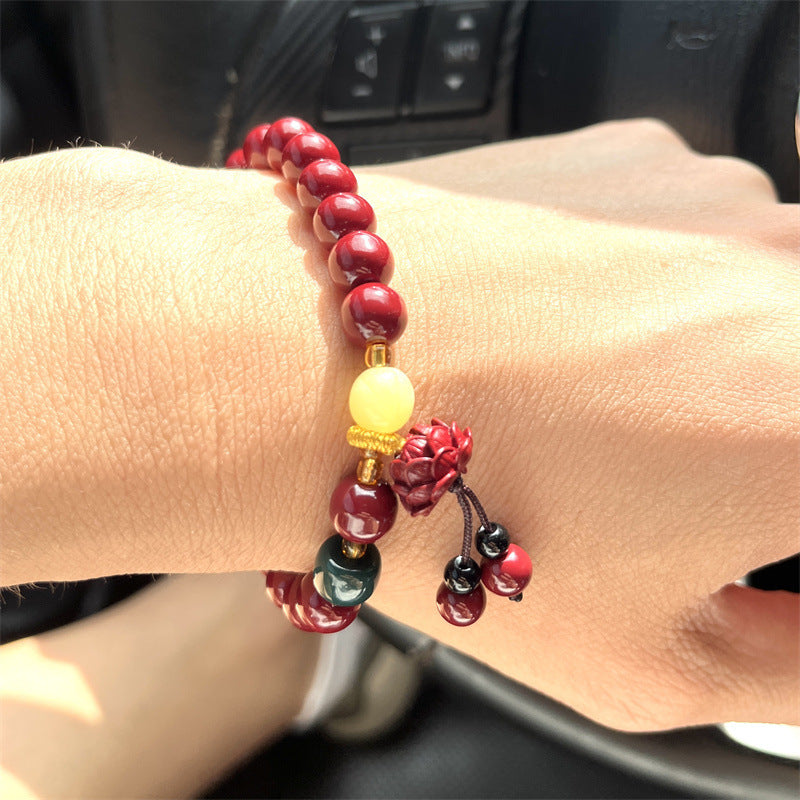 Wholesale  cinnabar beaded bracelet