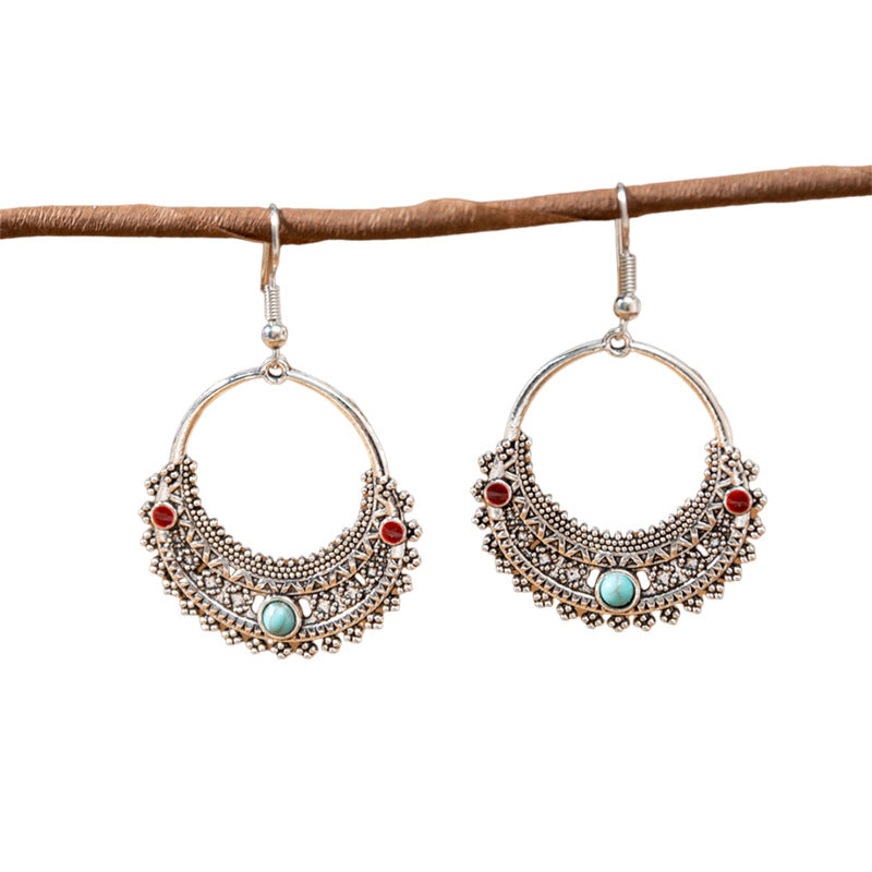 Wholesale Antique Turquoise Water Drop Earrings