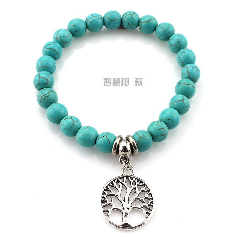 Wholesale Turquoise Beaded Bracelet Beach Turtle Design Travel Commemoration Gift