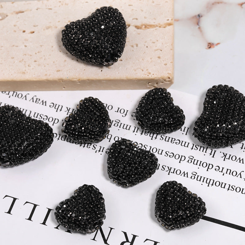 Wholesale 5pcs Water Diamond Love Diamond Ball DIY Acrylic Straight Hole Bead Accessories ACC-BDS-BLG008