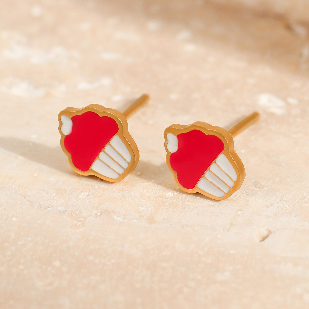 Wholesale  Colorful Oil-Dropping Stainless Steel Earrings