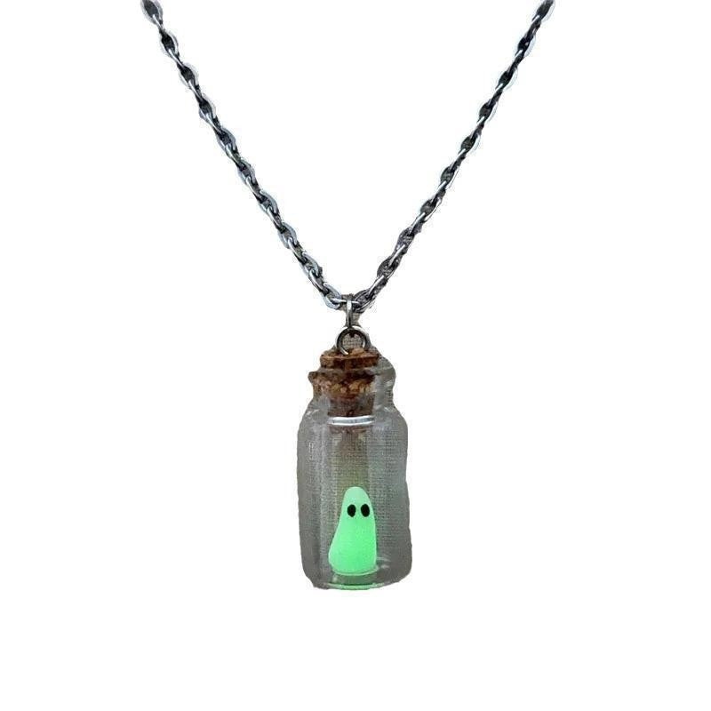 Wholesale  drift bottle luminous ghost necklace decoration