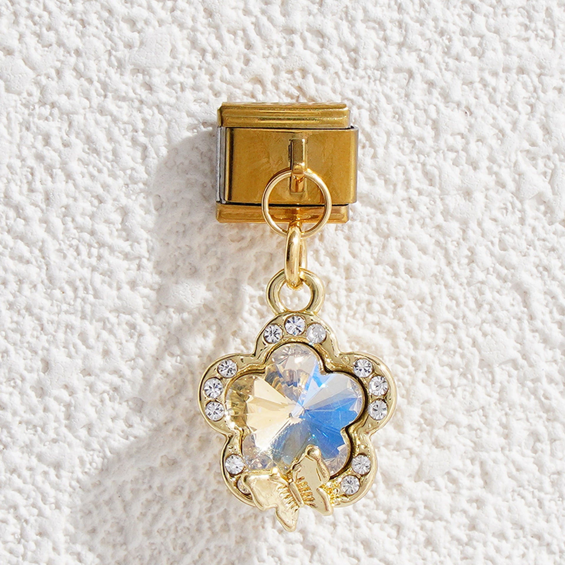 Wholesale 5PCS 9mm Italian Charm Starter Bracelets DIY flower Stainless Steel Composable Bracelet