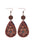 Wholesale  Irregular Graphic Cactus Pattern Leather Earrings