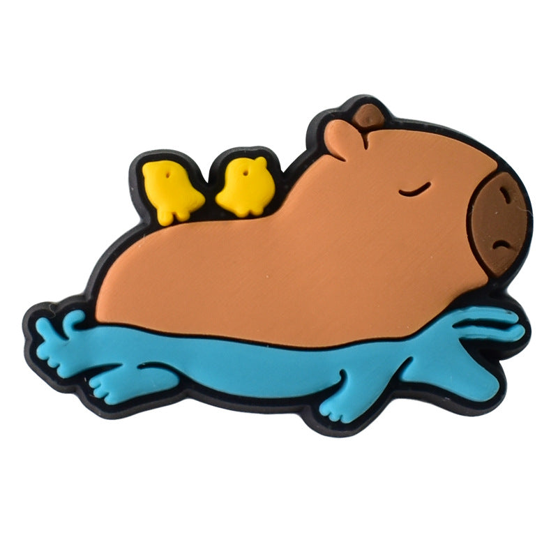 Wholesale Random 100pcs Cartoon Cute Small Animal PVC Soft Rubber Shoe Buckle Decoration ACC-SC-RYY063