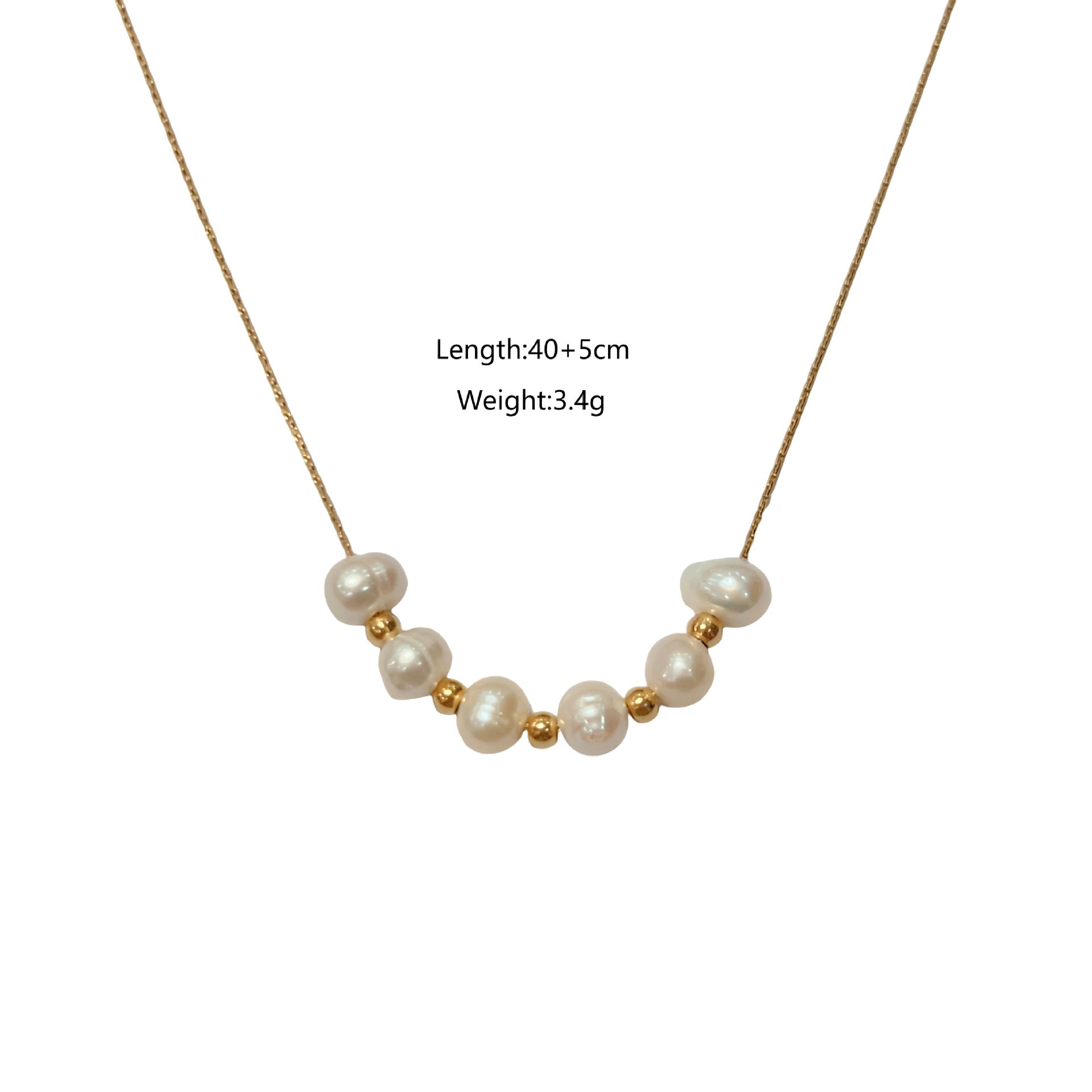 Wholesale Stainless Steel Handmade Natural Pearl Colorful Oil Drop Necklace