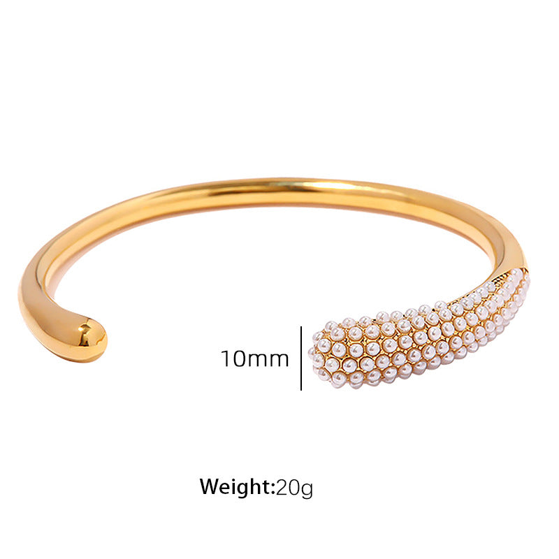 Wholesale  fashionable versatile titanium steel 18K gold-plated high-grade bracelet