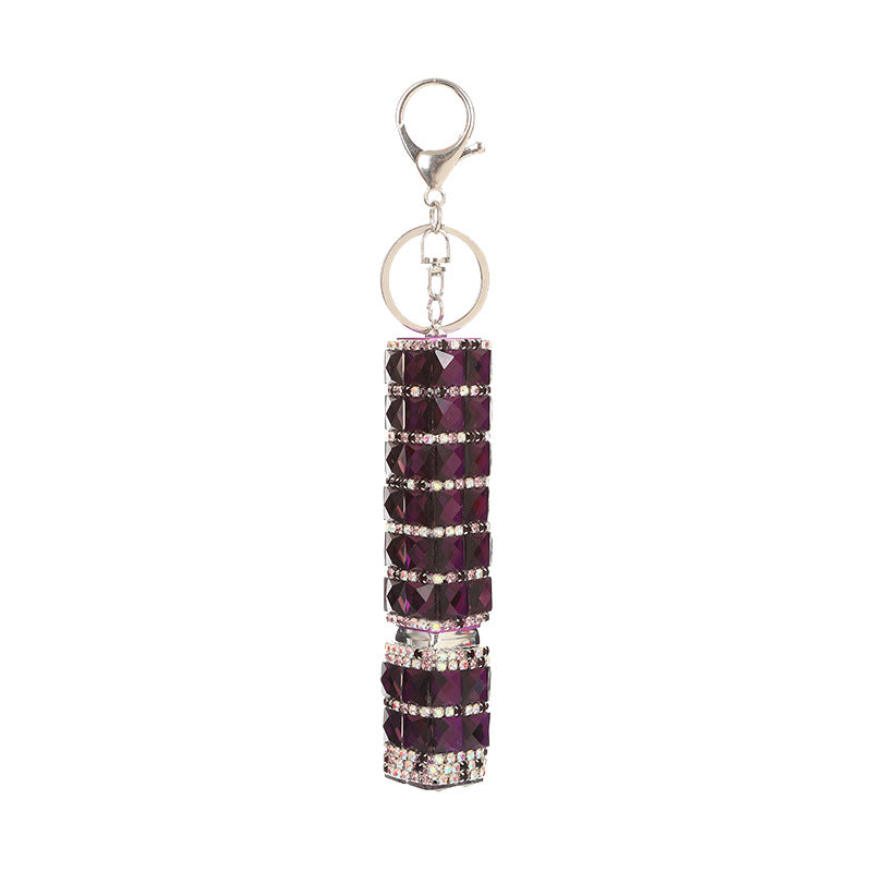 Wholesale 10ml Glass Diamond Perfume Bottle Keychain Rhinestone Keychain ACC-KC-ZhiYa026