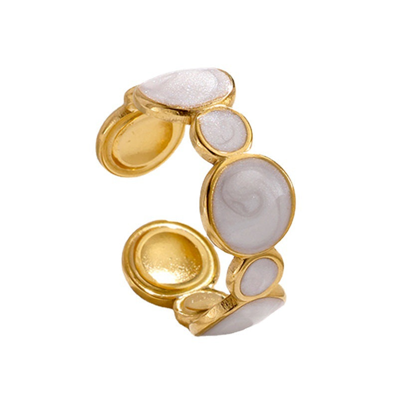 Wholesale Stainless Steel Ring Geometric Minimalist Style Adjustable Opening Women S Fashion Jewelry Accessory