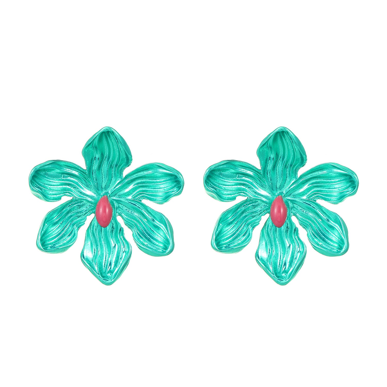 Wholesale Exaggerated Colorful Alloy Flower Earrings ACC-ES-MY019