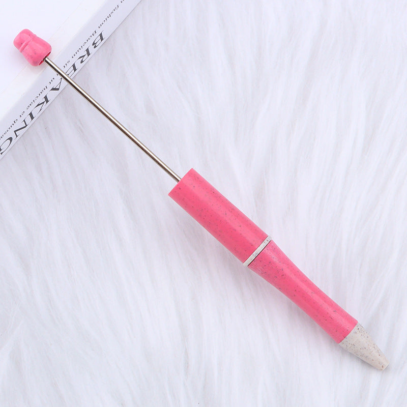 Wholesale 5pcs Beadable Pens Environmentally Friendly Wheat Straw DIY Beaded Pens ACC-PN-JinBN012