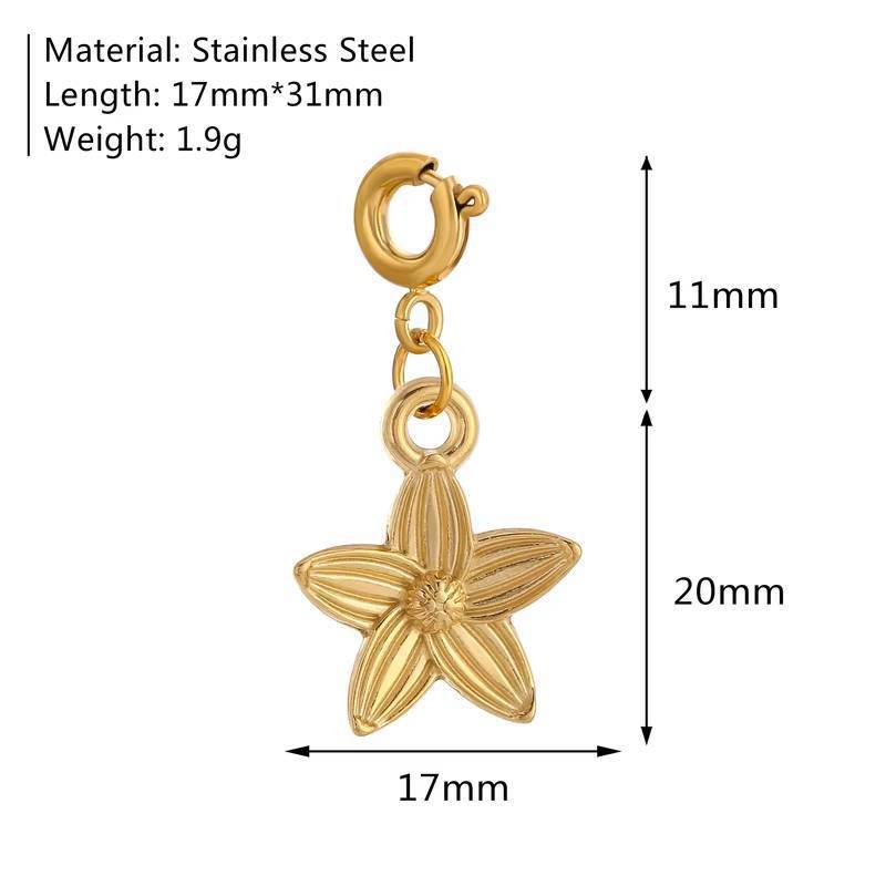 Wholesale Stainless steel marine insect and flower pendant