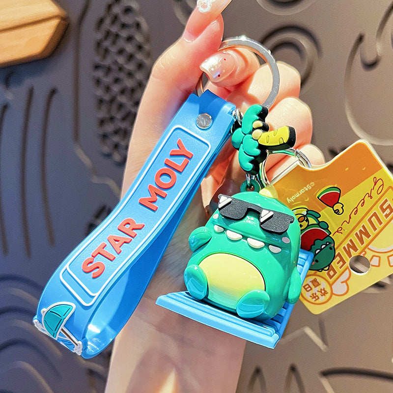 Wholesale Cartoon Dinosaur PVC Soft Keychain ACC-KC-HangLi003