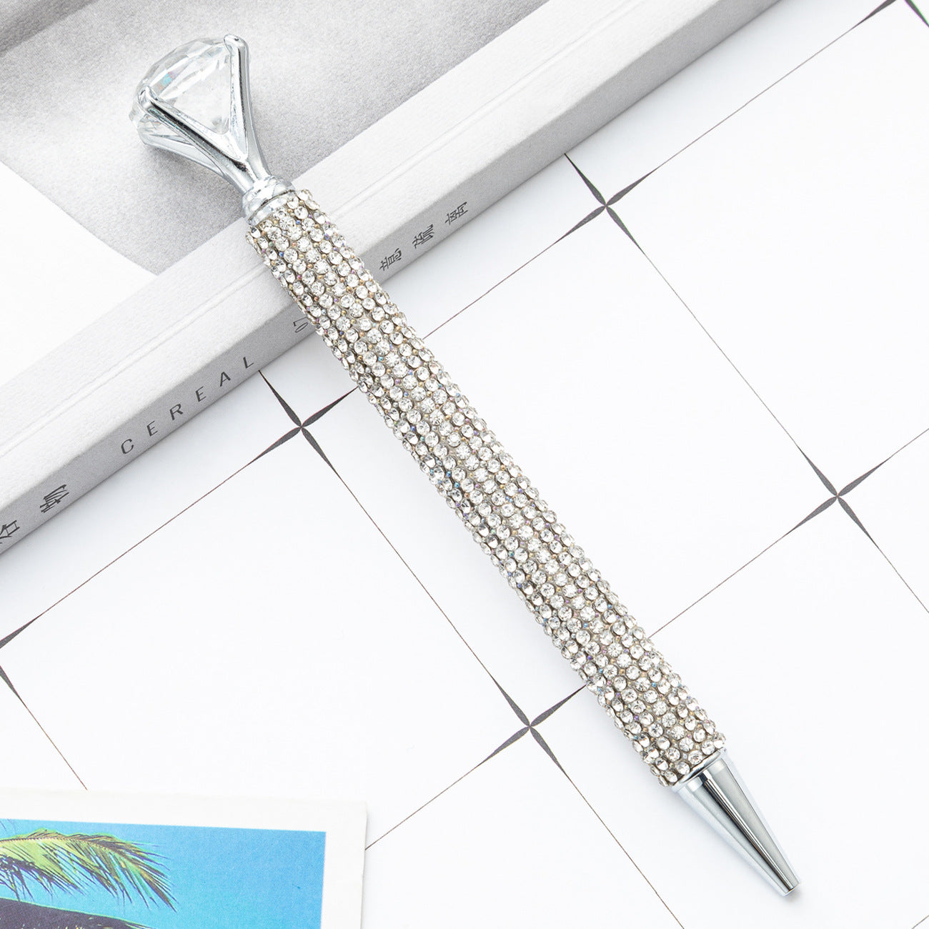 Wholesale Large diamond ballpoint pen  crystal diamond pen