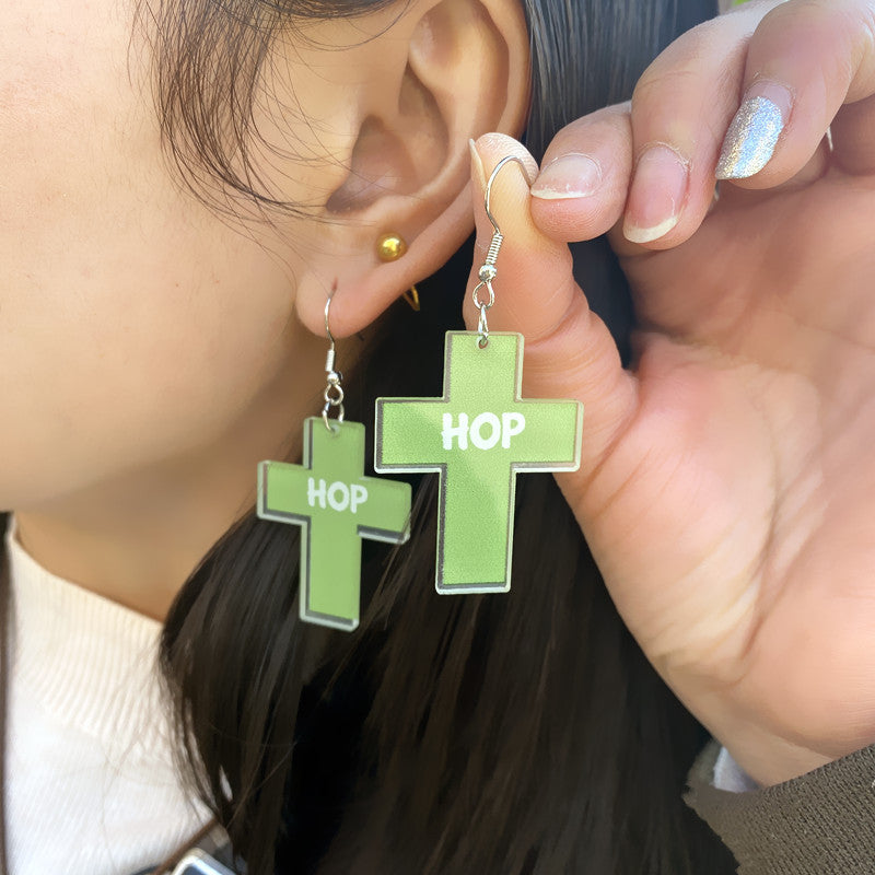 Wholesale Acrylic Easter Egg Flower Earrings