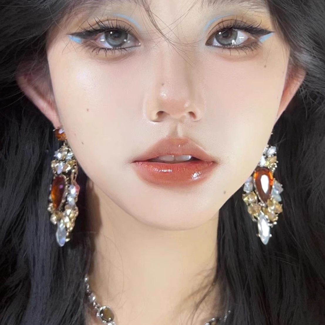 Wholesale retro ethnic style all-match light luxury long earrings