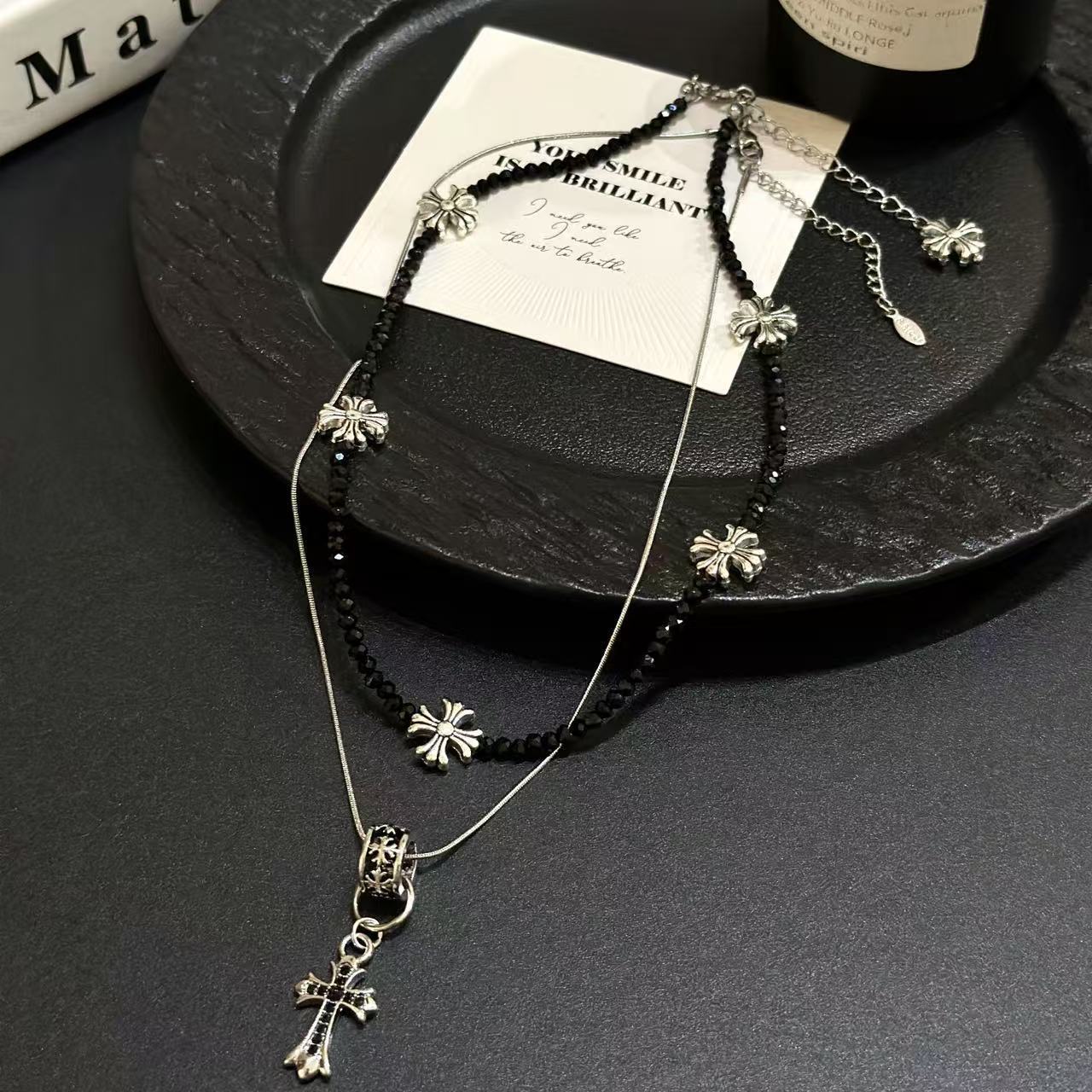 Großhandel Cross Leder Doppelschichtkette