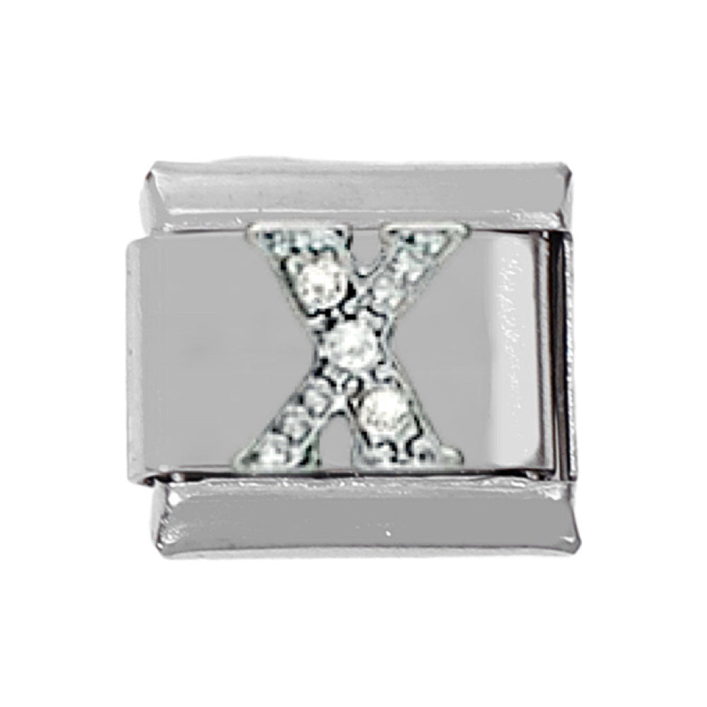 Wholesale 5pcs Italian Charm Bracelet Charm Module Stainless Steel Letter Bracelet 9mm DIY Pattern Free Stitching Detachable Composable Bracelet ACC-BT-DaLiang022