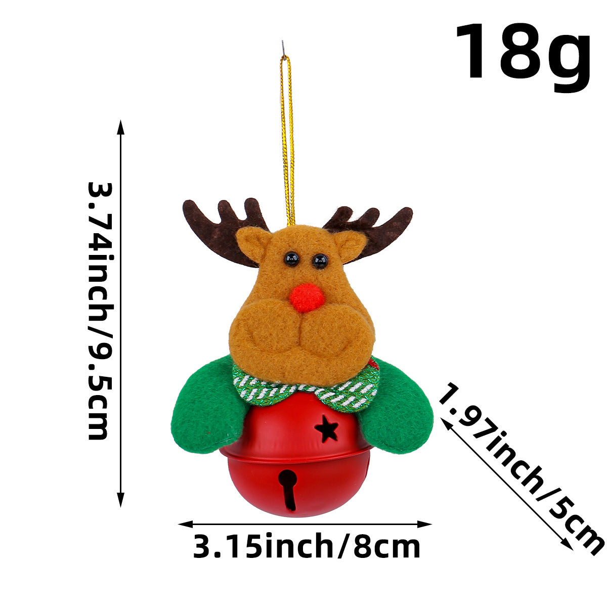 Wholesale Christmas Decorations Christmas Tree Pendants Old Man Doll Holding Bells