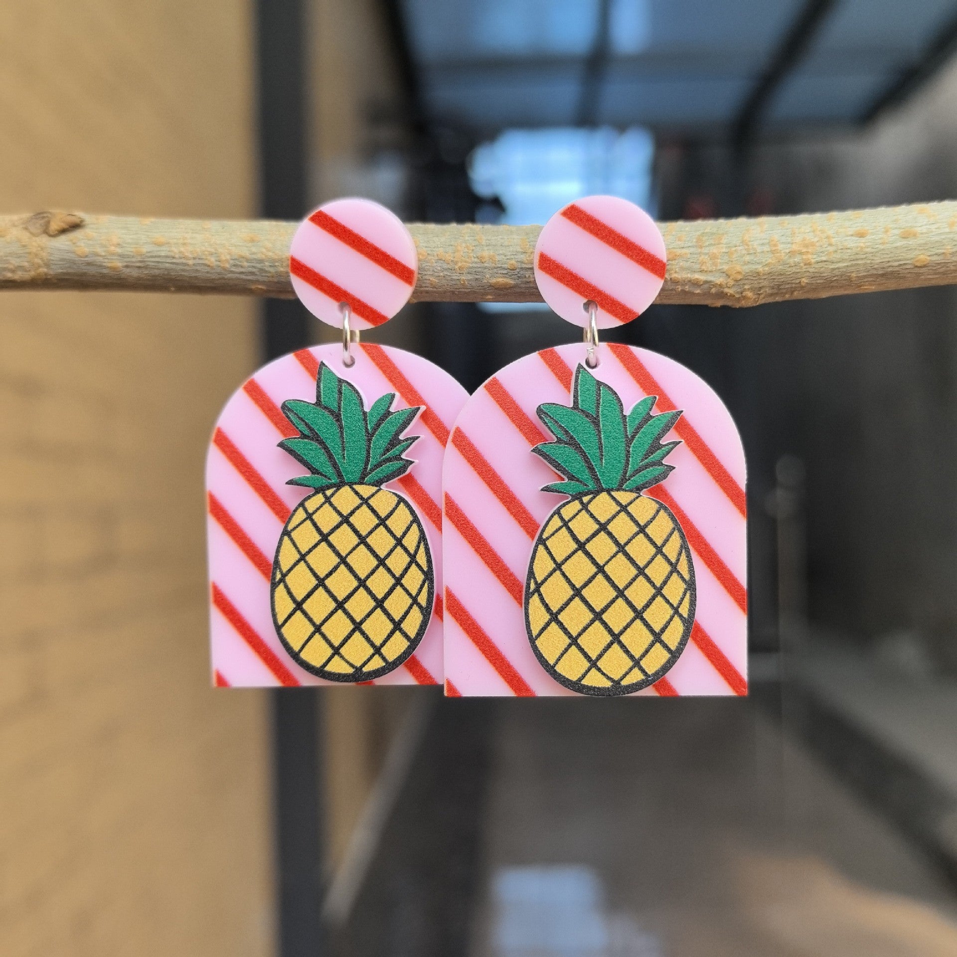 Wholesale  Candy-Colored Acrylic Cute Earrings