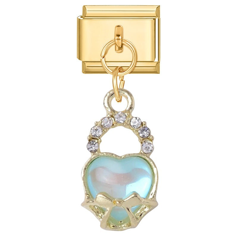 Wholesale Italian Charm Bracelet 9mm DIY Love Series  Creative Stainless Steel Composable Bracelet