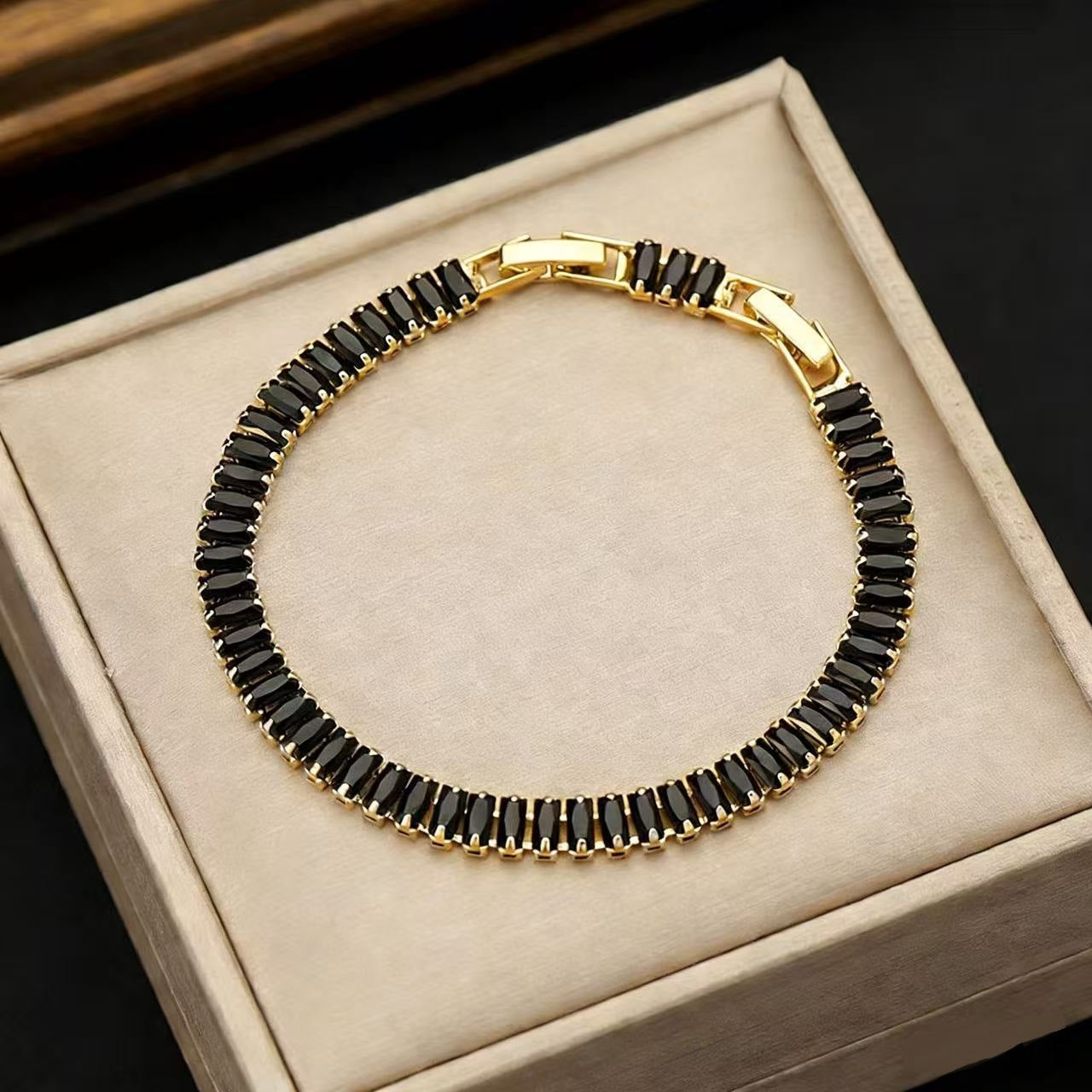 Wholesale Colorful Zircon Tennis Chain Bracelet Fashion Accessory Gift Boutique Resale
