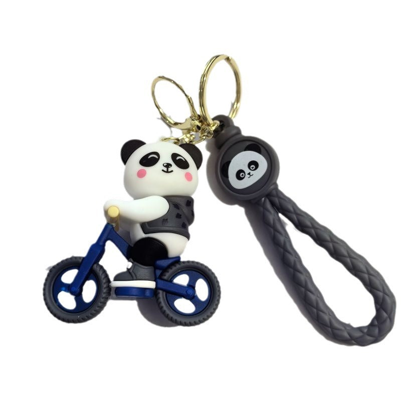 Wholesale Cartoon Cycling Panda PVC Keychain Cute Keychain ACC-KC-ShuoT013