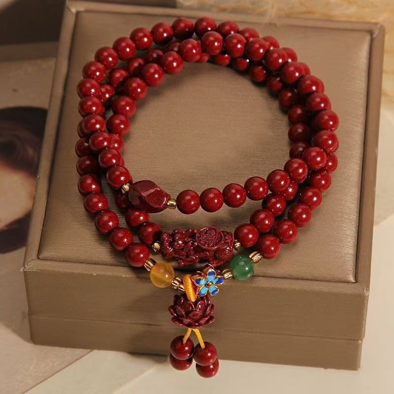 Wholesale Resin Bracelet Unisex Chinese Style Red Pixiu Beaded Jewelry for Everyday Wear